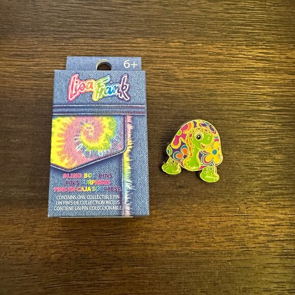 Lisa Frank Jewelry - LISA FRANK x LOUNGEFLY Peekaboo Turtle Enamel Mystery Pin Peek-a-boo Flowers